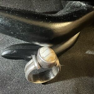 Sterling silver Ring with sedimentary agate stone